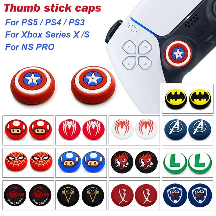 Pack Of 4 Silicone Joystick Thumb Grips For Ps5 Ns Pro Xbox