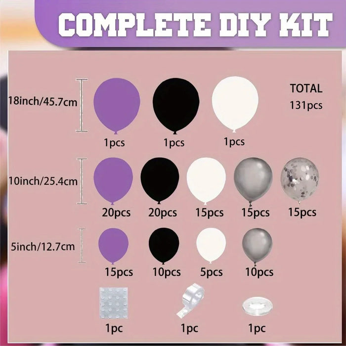 131 Pcs Graduation Season Balloon Sets Suitable For Birthday Backgrounds Anniversaries Graduation Ceremonies Summer Parties