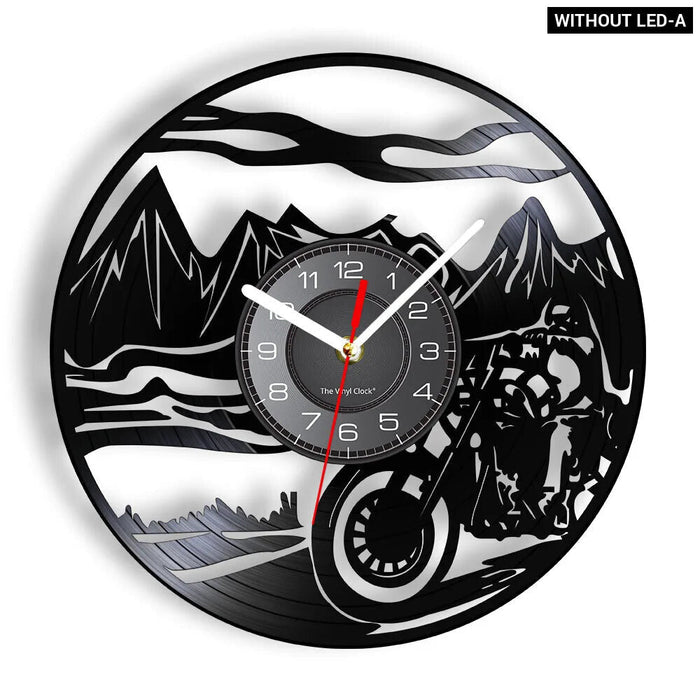 Retro Japanese Motorbike Vinyl Record Wall Clock