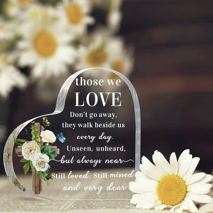 Sympathy Heart Decor For Table Compassion & Bereavement Gifts