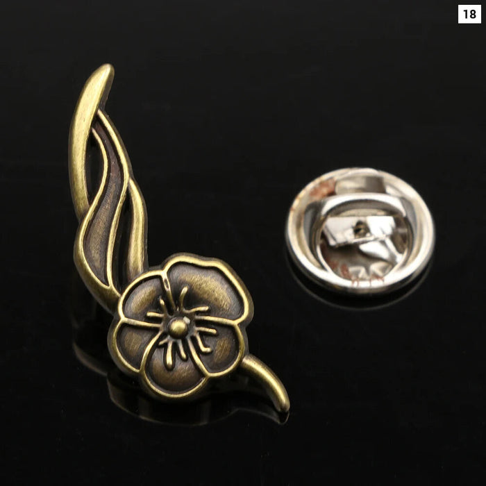 Animal Plant Brooches For Mens Fashion