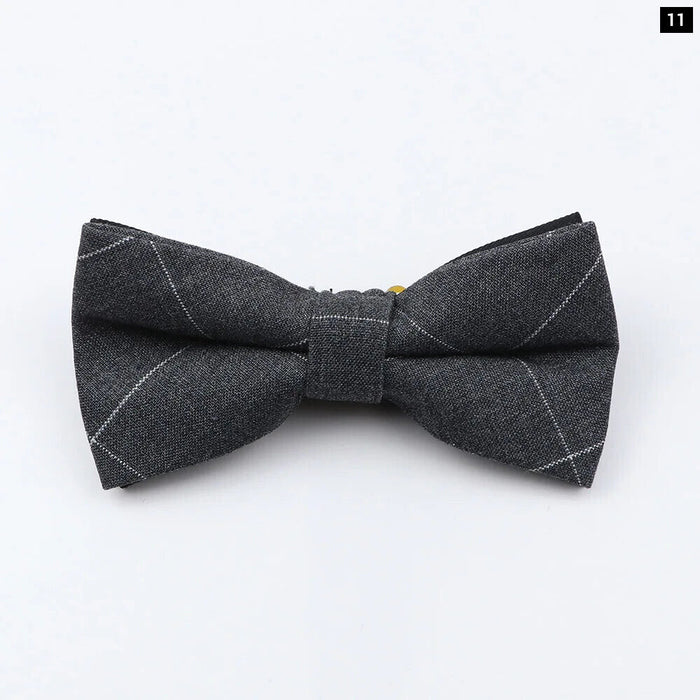 Classic Plaid Bowtie Adjustable Neckwear For Mens Fashion For Weddings And Parties