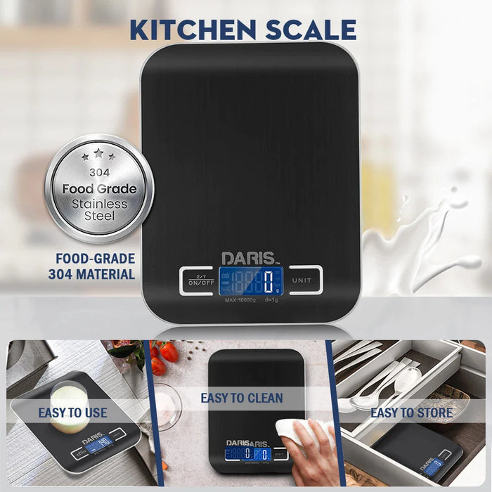 10kg Multifunction Stainless Steel Digital Kitchen Scale