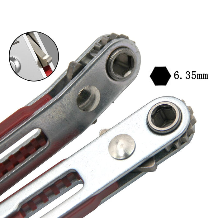 Multifunctional Bidirectional Forward and Reverse Ratchet Screwdriver Elbow Flat Head Wrench Cross Screwdriver Slotted Tool