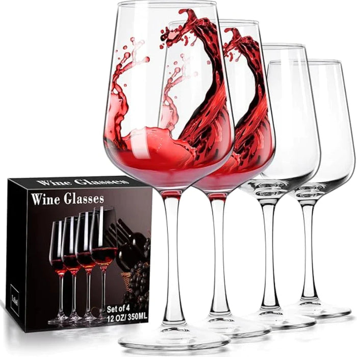 350Ml Clear Glass Wine Glasses For Parties And Family Dinners