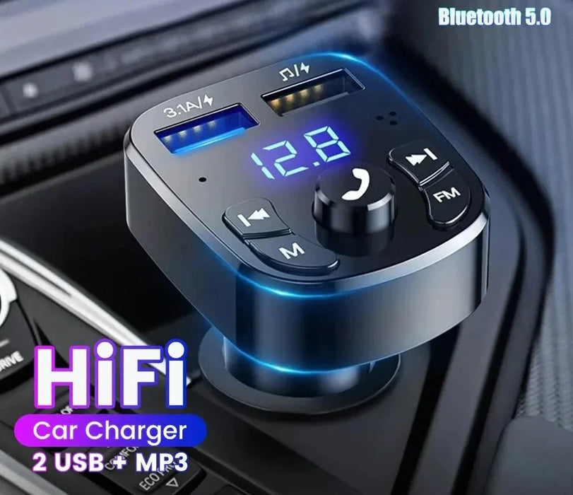 Tooth 5.0 Car Fm Transmitter With Dual Usb Ports