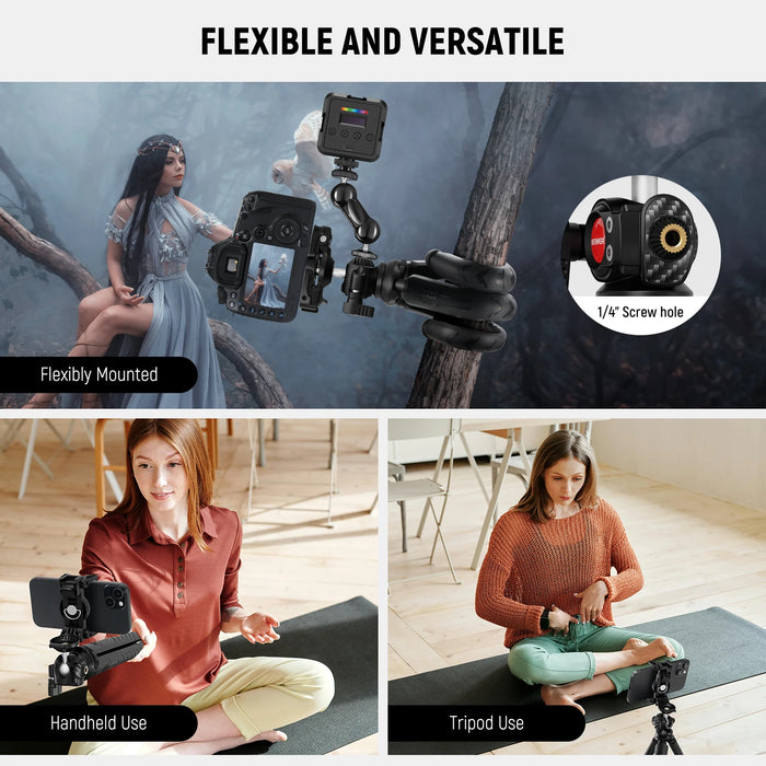 Flexible Mini Tripod With Remote For Iphone Gopro And Insta360 Vlog Selfie Stick Stand