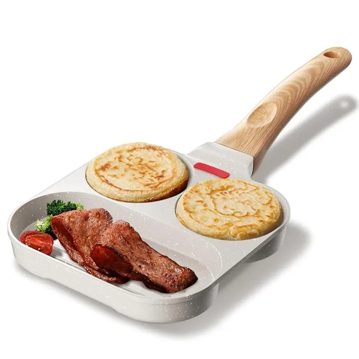 Non Stick Steak Egg Omelette Pan With Wooden Handle