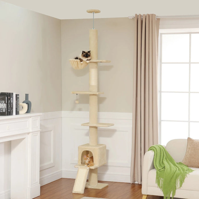 Adjustable 5 Tier Cat Tree Tower For Indoor Climbing