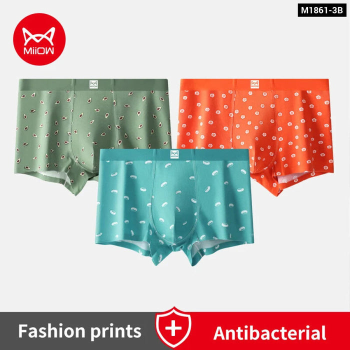 Pack Of 3 Cotton Mens Boxer Shorts With Funny Prints