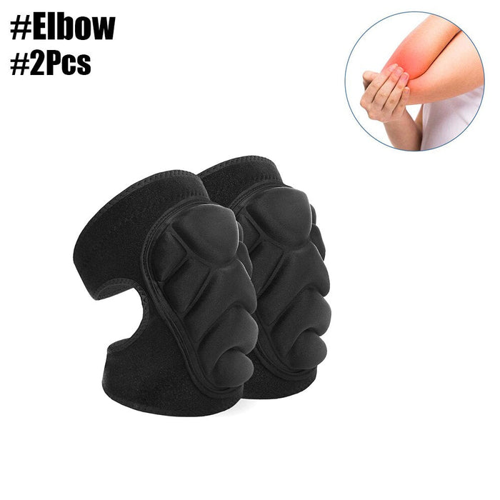 1Pair Thick Sponge Knee Elbow Pads for Work Sports Basketball Wrestling Cycling