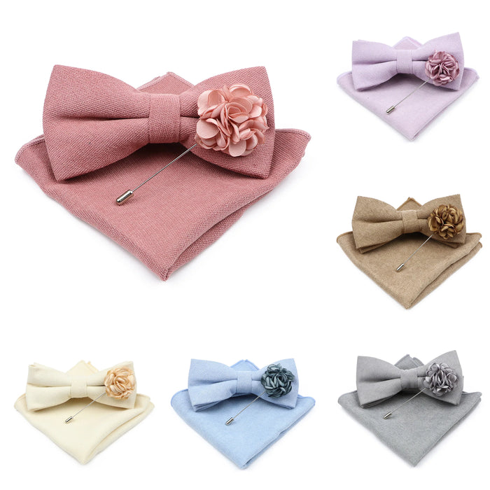 Super Soft Suede Bowtie Set For Weddings