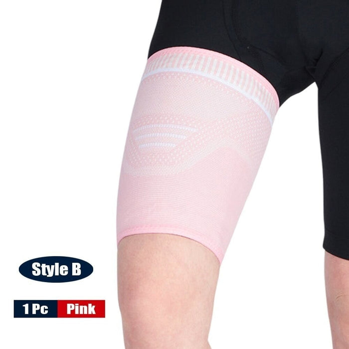 Breathable Elastic Thigh Compression Sleeves For Muscle Strain Protector Cycling Running