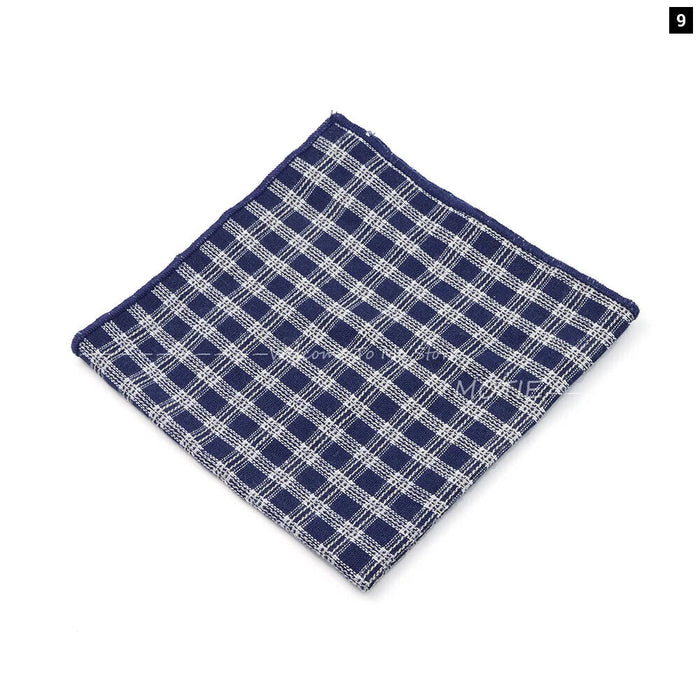 Classic Cotton Plaid Hankerchiefs For Weddings