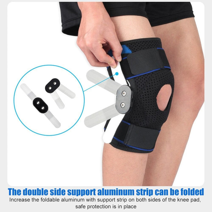 Hinged Knee Support Brace With Side Stabilizer & Eva Pads