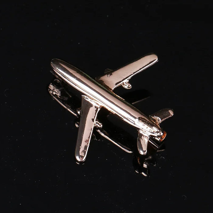 Airplane Lapel Pin Metal Aircraft Badge For Clothing And Accessories