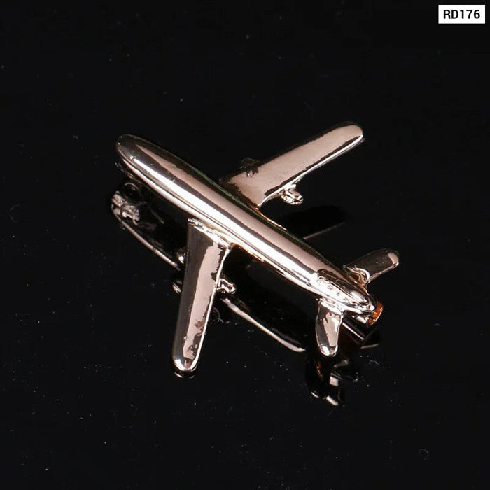 Airplane Lapel Pin Metal Aircraft Badge For Clothing And Accessories