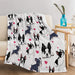 Pug Dog Blanket Soft Flannel Fleece Throw For Bed Couch