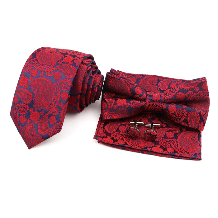 Classic Red Ties Set For Business And Weddings