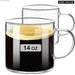 Sturdy Glass Coffee Cup Set With Handles