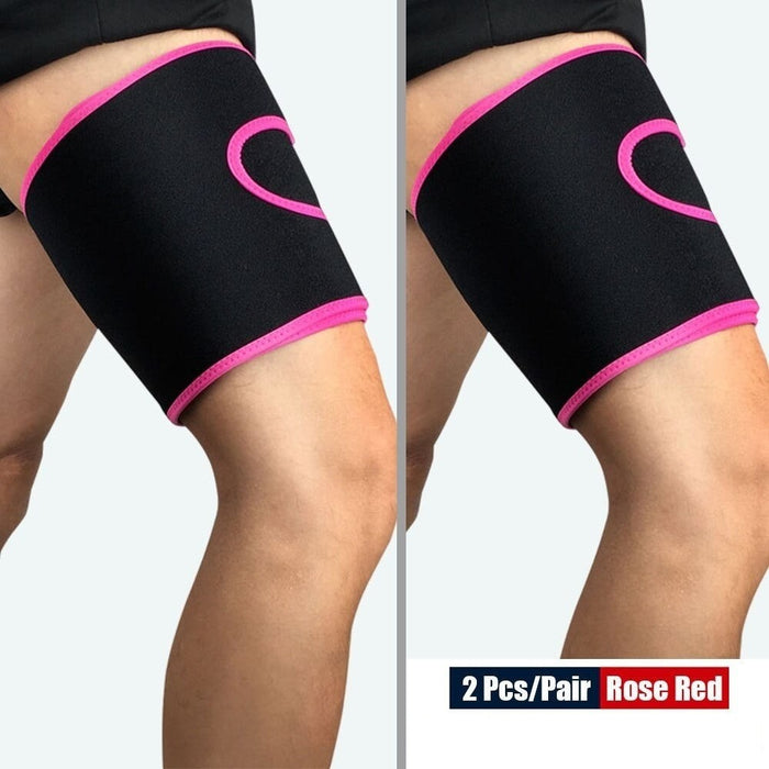 Non-Slip Adjustable Thigh Support Brace With Nylon Button for Sore Hamstring Groin & Quad