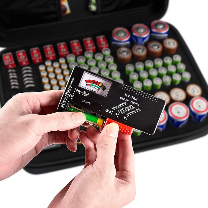 140 Battery Organizer Tester Carrying Case