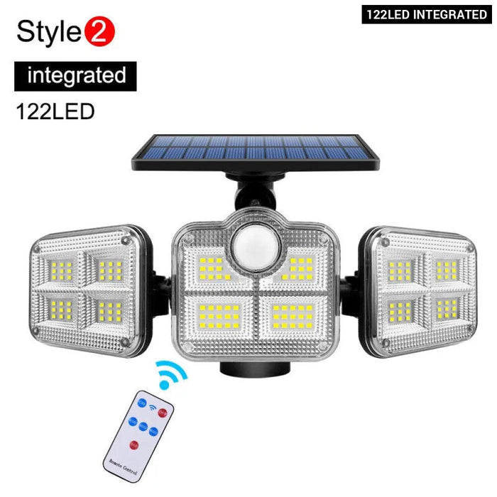 20W Solar Light 122 333Led Ip65 Waterproof Outdoor Solar Lamp With Adjustable Head And 3 Modes