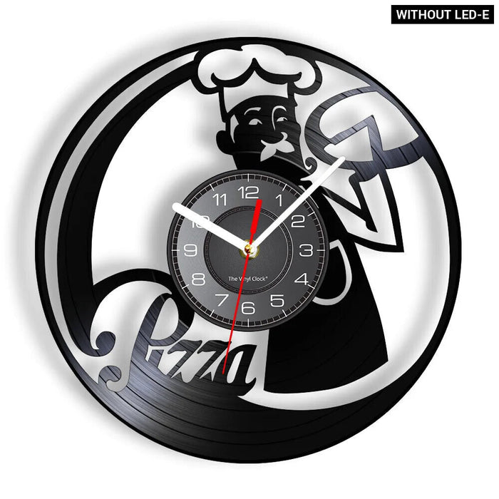 Modern Pizza Kitchen Wall Clock