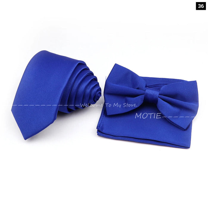 Colourful Bowtie Set Polyester For Mens Business And Wedding