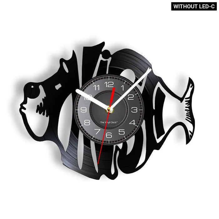 Goldfish Vinyl Record Wall Clock