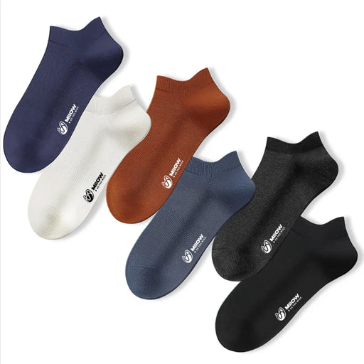 5 Pairs Antibacterial Breathable Mens Ankle Socks