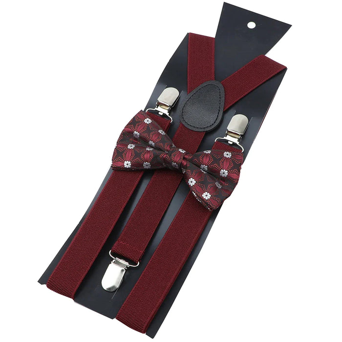 Colourful Suspenders And Bow Tie Set