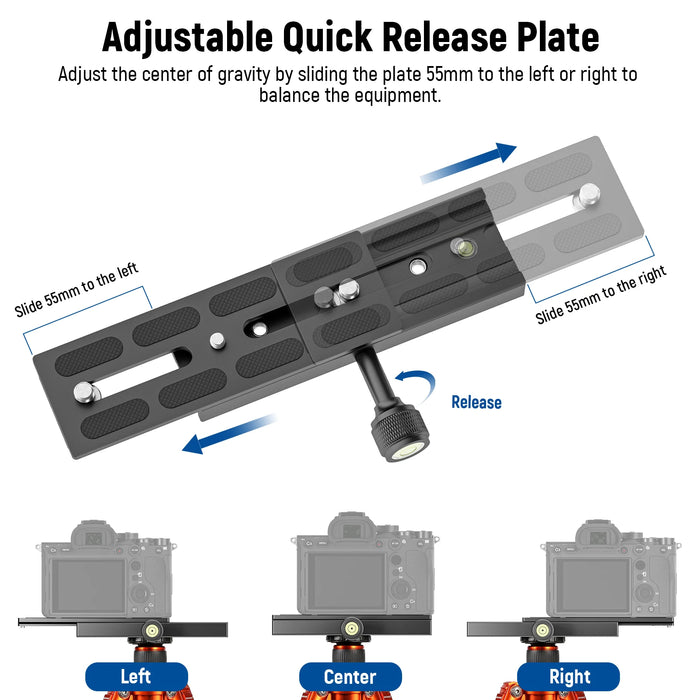 150Mm Qr Plate Set For Arca Swiss Tripod Clamp Bubble Levels Quick Release Adapter