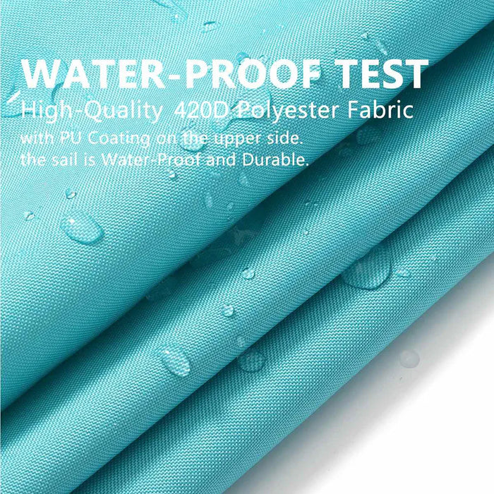 Waterproof Skyblue Square Rectangle Shade Sail Garden Terrace Canopy Swimming Sun Shade Sail Awning 420D