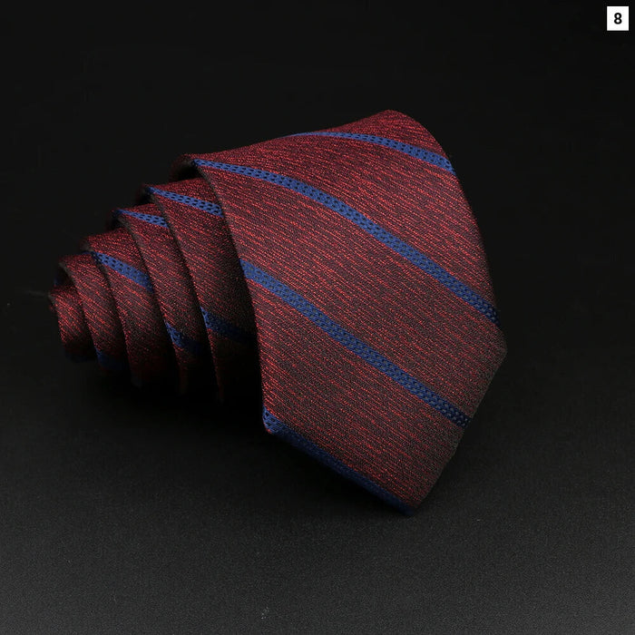 Mens Jacquard Paisley Tie 7Cm Red Green For Tuxedos Suits And Gifts