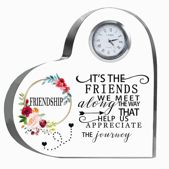 Best Friend Gift Heart Shaped Clock For Women