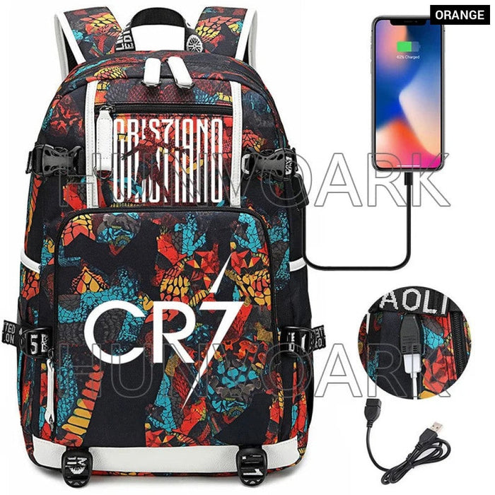 Unisex Cr7 Football Casual Daypack School Bag