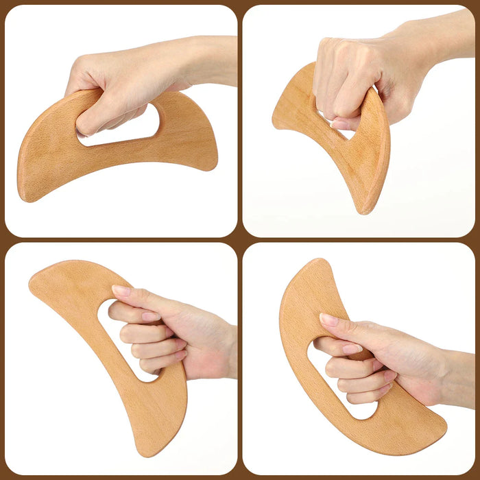 Wooden Gua Sha Massage Tool For Cellulite Relief