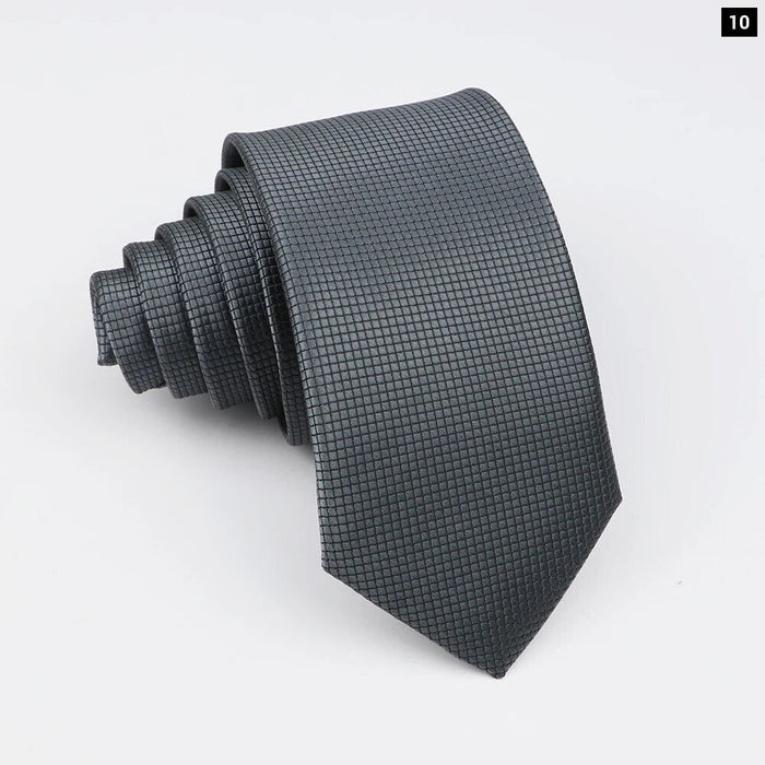 Classic Slimplaid Neck Ties For Men Business And Wedding Essential