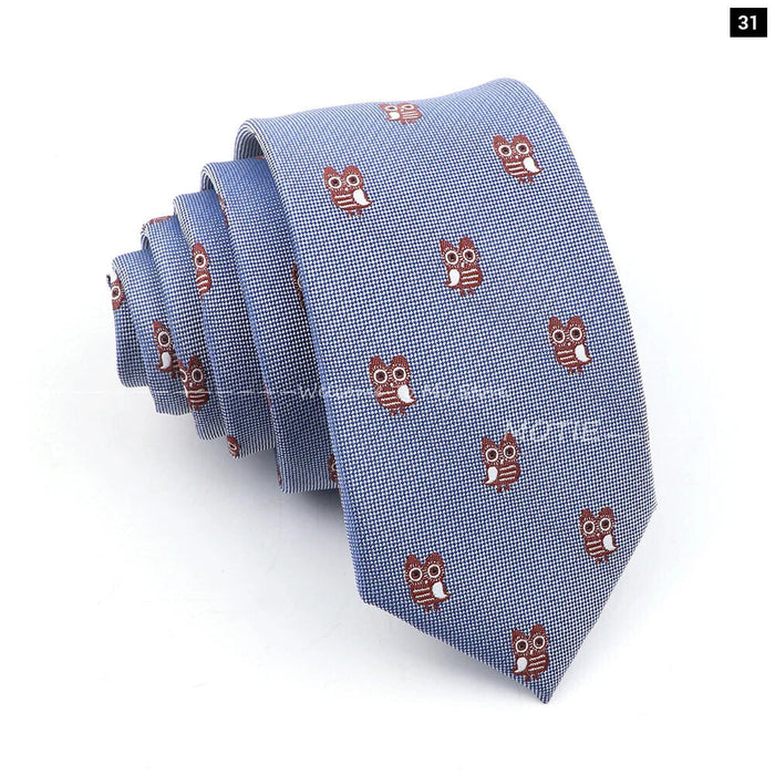 Blue Sailboat Necktie For Men Weddings Parties And Daily Wear