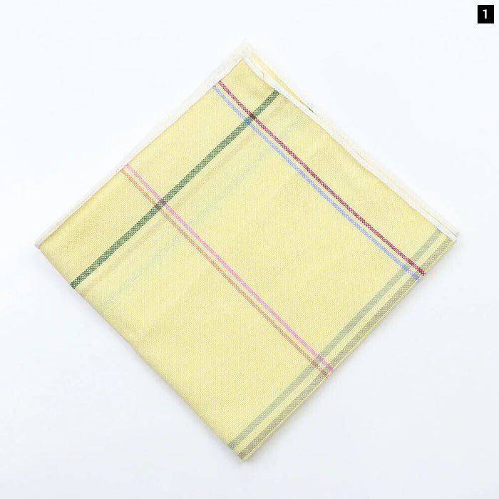 Vintage Plaid Cotton Hankerchiefs Pocket Squares