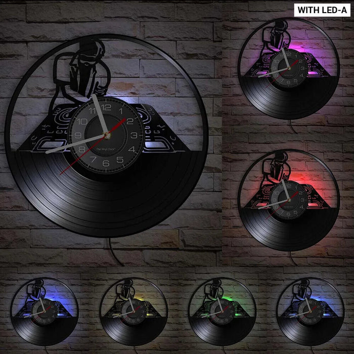 Retro Dj Vinyl Record Wall Clock For Music Lovers