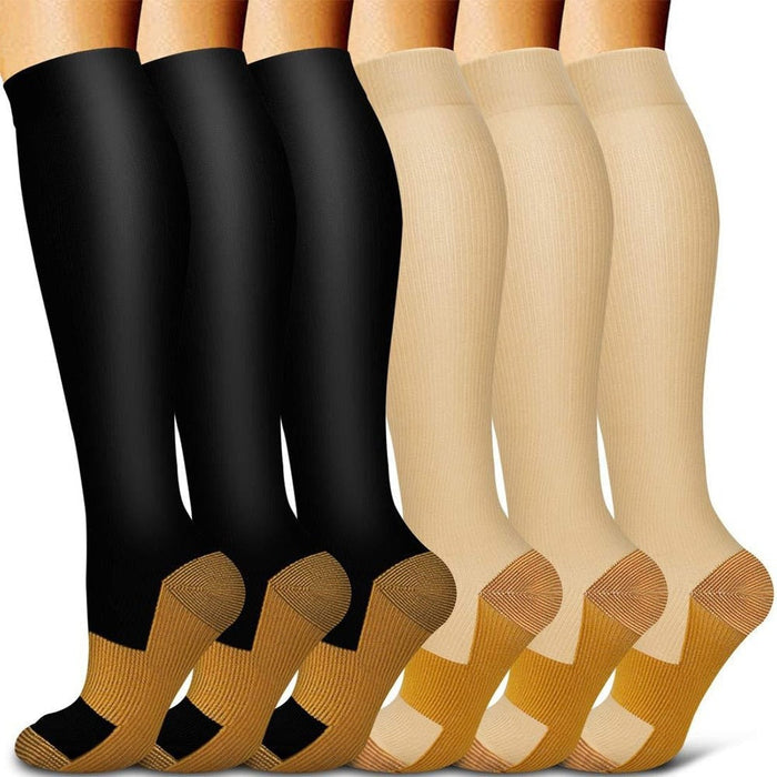 1Pair Nylon Compression Simple In Tube Socks For Men Women