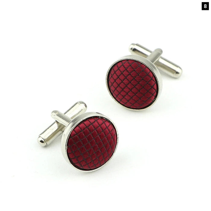 Plaid Cufflinks For Men