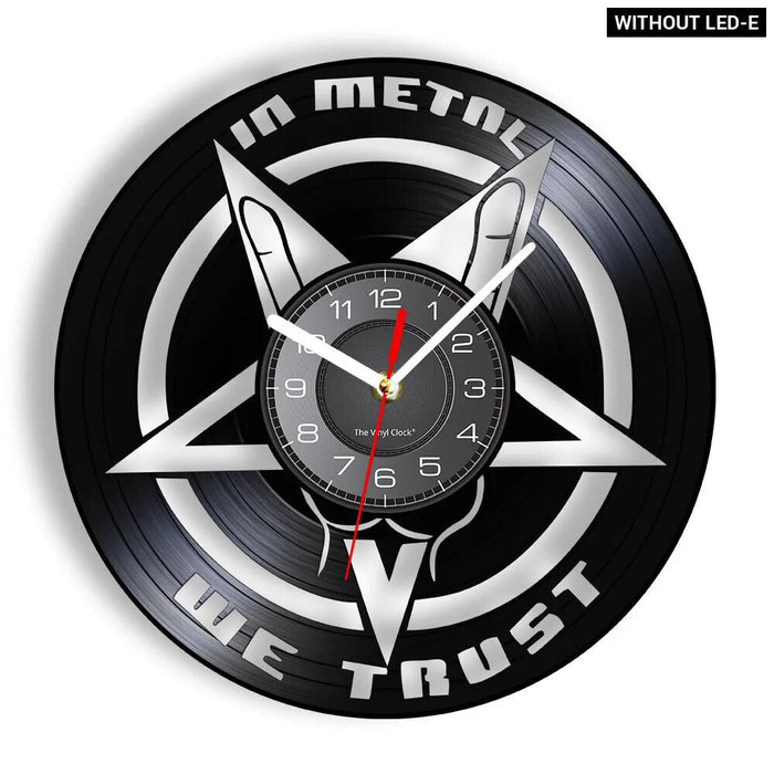 Metal Music Quote Wall Clock