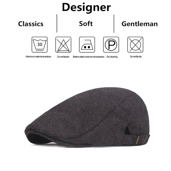 Retro Herringbone Sboy Cap / Hat For Men