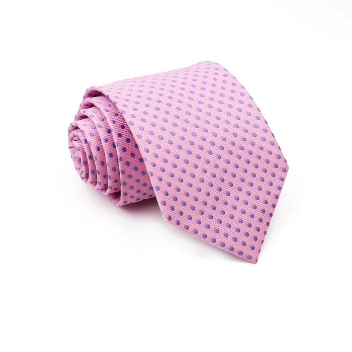 Classic Purple Striped Neckties 8Cm Plaid Floral Tie For Business And Weddings