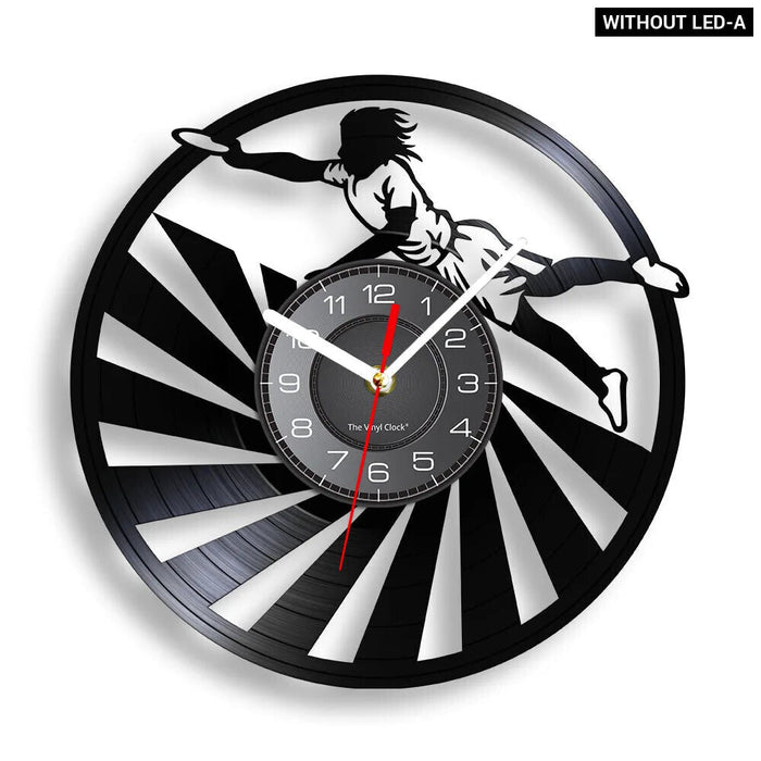 Silhouette Handball Vinyl Record Wall Clock