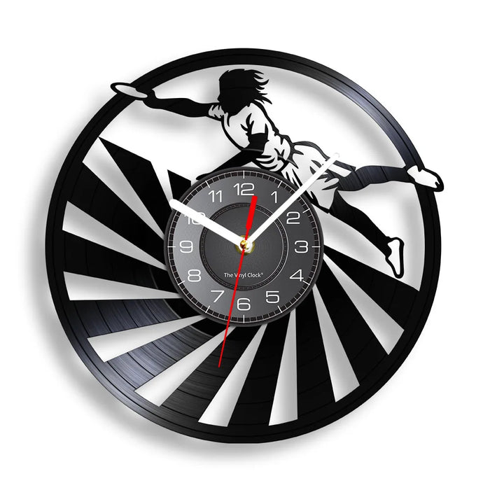 Silhouette Handball Vinyl Record Wall Clock