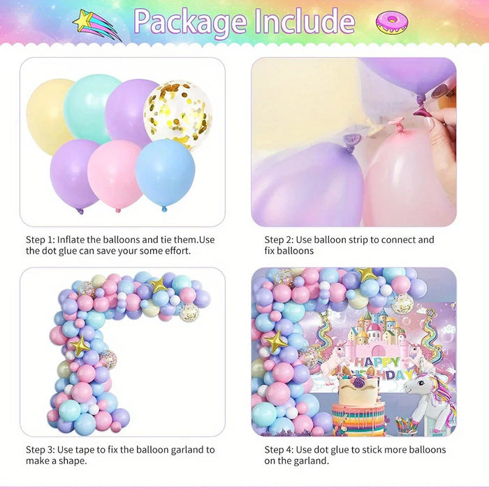 151Pcs Cute Balloon Garland Arch Set Wedding Birthday Party Anniversary Graduation Festival Celebration Room Decoration